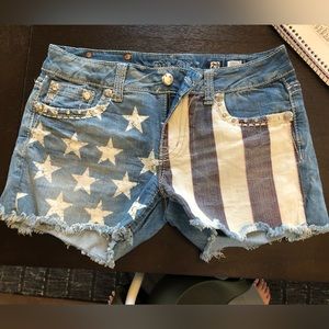 American flag Miss Me shorts